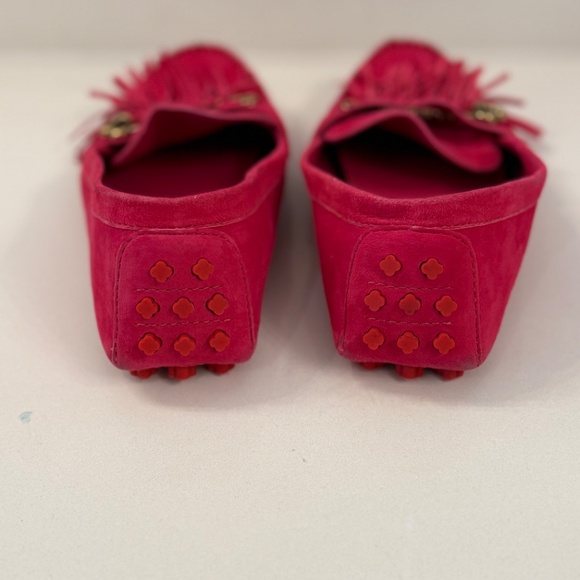 Larroude Red Fringe Loafers - Picture 5 of 7
